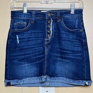 GOGO JEANS USA | Distressed Denim Skirt